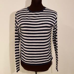 Evelyn & Arthur 100% silk striped sweater small